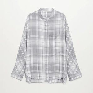 NWT Mango Patch Pocket Checkered Blouse Justice 77019213
